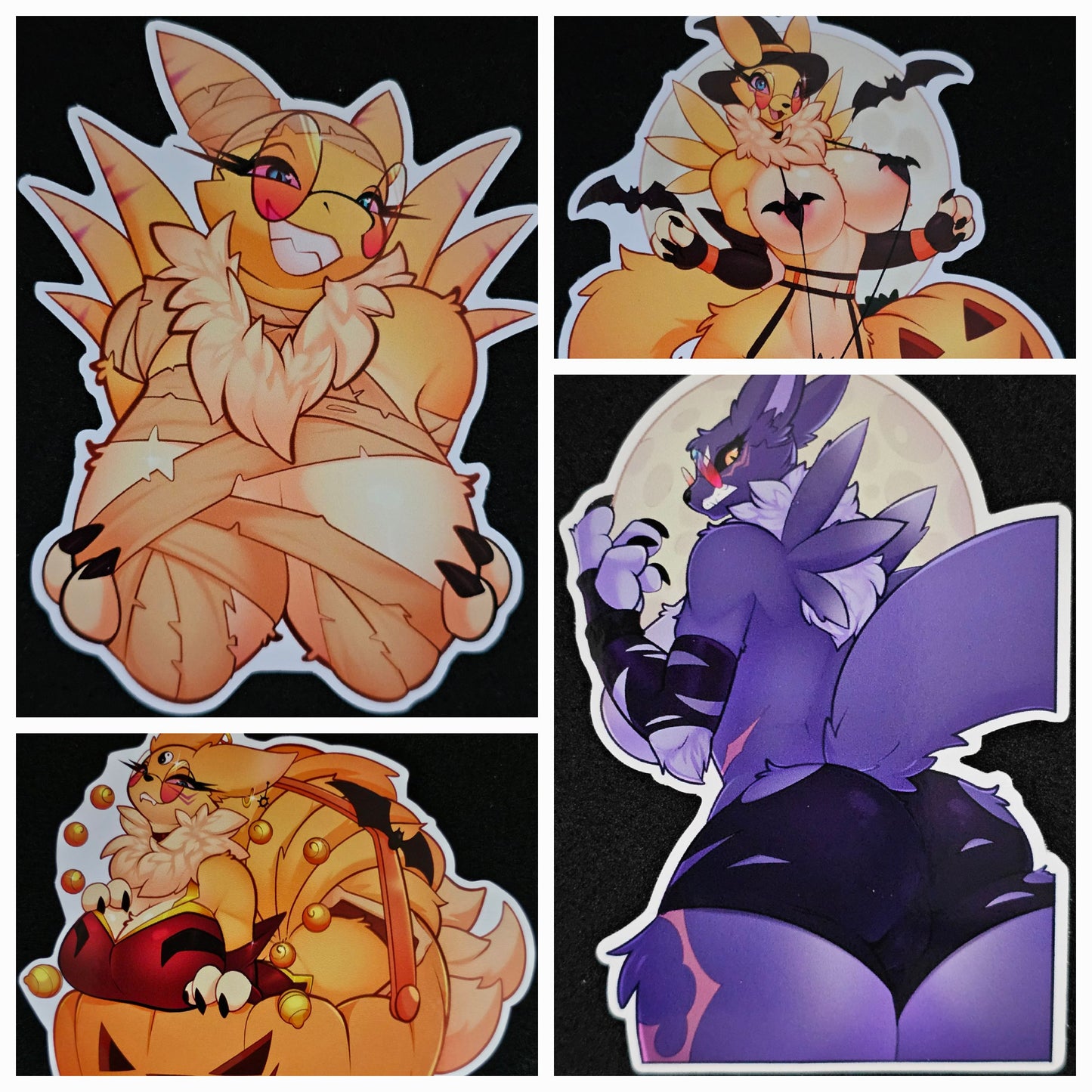Your digimon girl's Halloween sticker pack 1