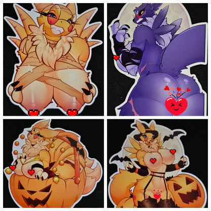 Your digimon girl's Halloween sticker pack 1