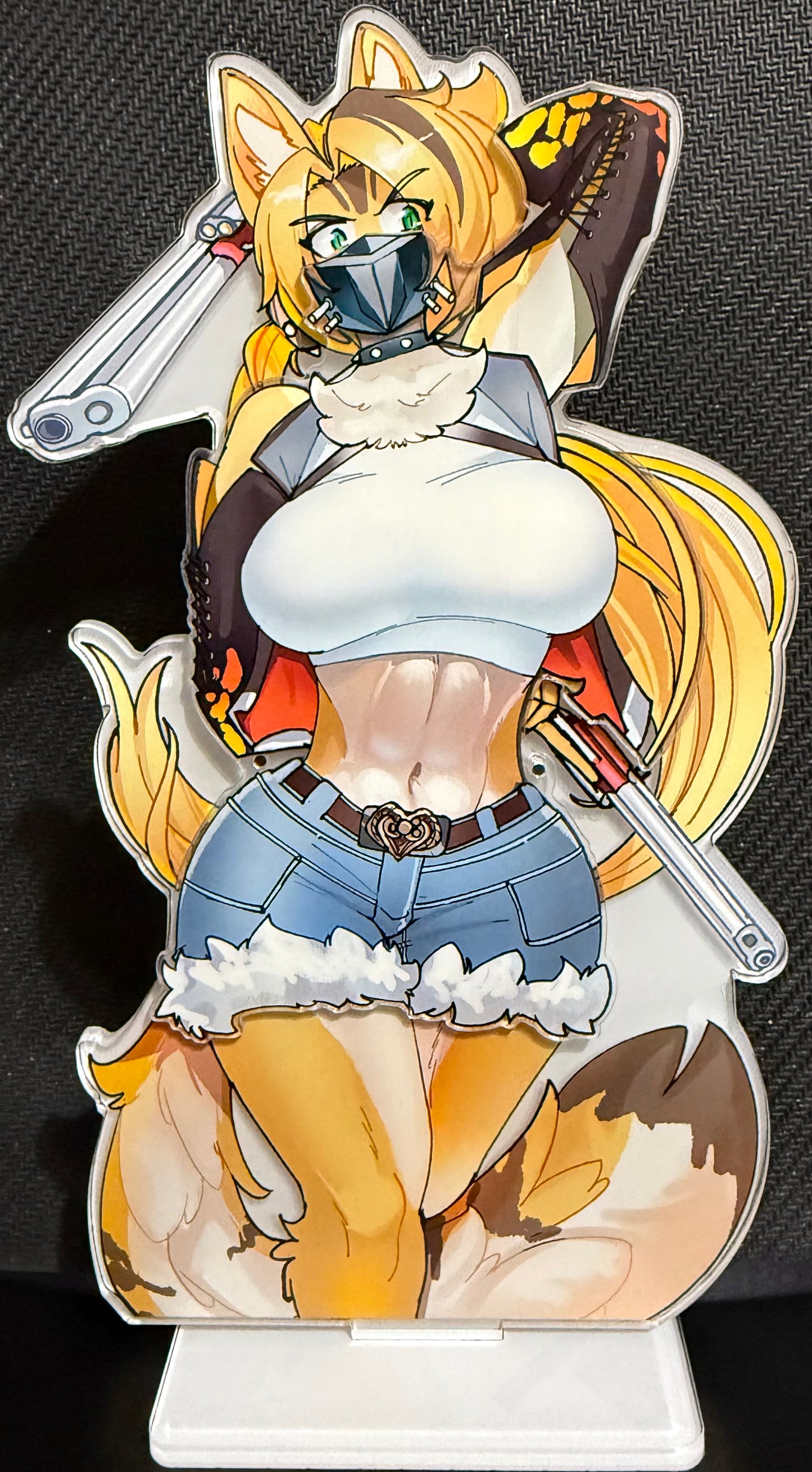 Feline gunslinger mercenary