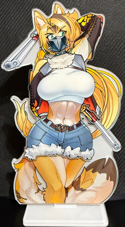 Feline gunslinger mercenary